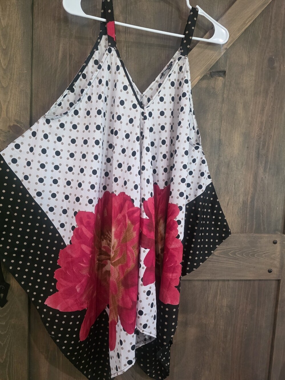 Unique Spectrum Handkerchief Sheer Sleeveless Blouse Size 3X
